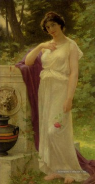 Guillaume Seignac œuvres - Jeune femme avec une rose Guillaume Seignac